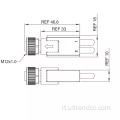 Cavo di filo impermeabile M12 Connettore/Extension OEM